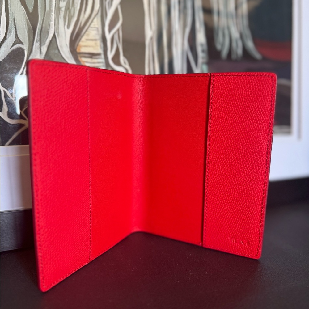 Tumi Province Passport Holder In Red - Picture 4 of 7